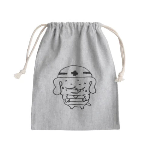 工事中に焦ってるドンちゃん Mini Drawstring Bag