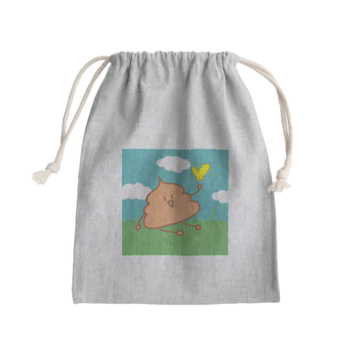 ハッピーうんこ　ほっこり日向ぼっこ Mini Drawstring Bag