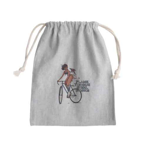 "FLAME TONGUE STEEL WORKS" Mini Drawstring Bag