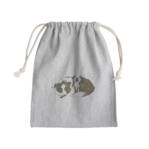 いぬちゃんねこちゃん Mini Drawstring Bag