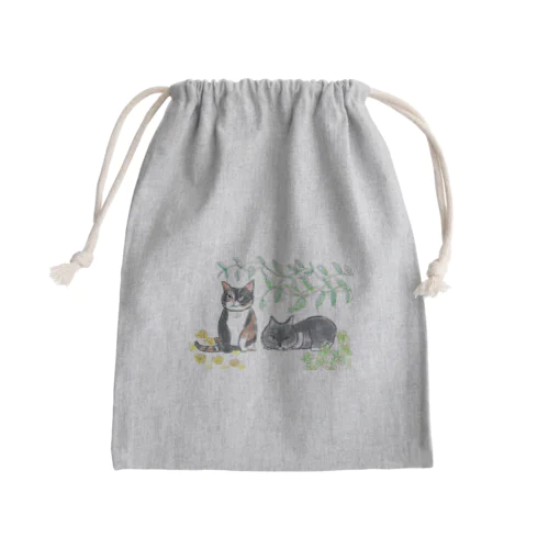 野良猫 Mini Drawstring Bag