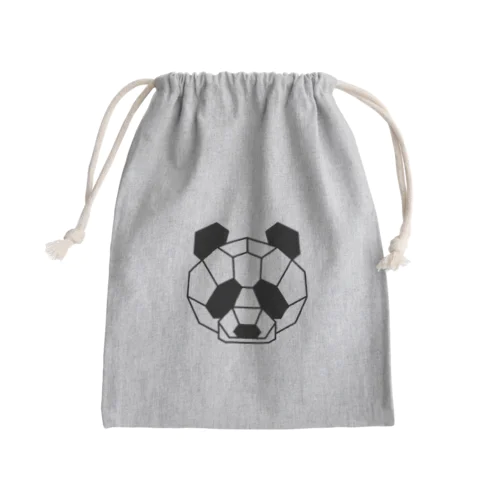 おしゃんパンダ(黒) Mini Drawstring Bag