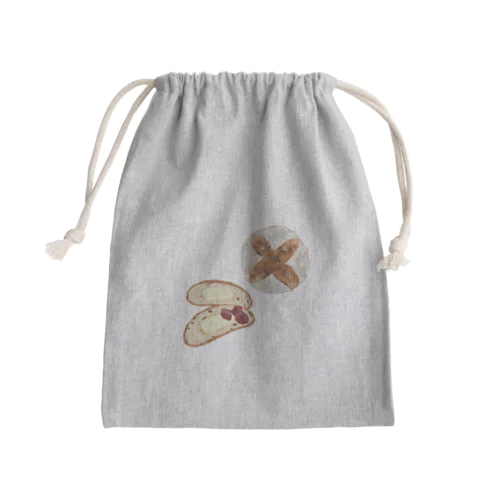 朝はパン♡ Mini Drawstring Bag