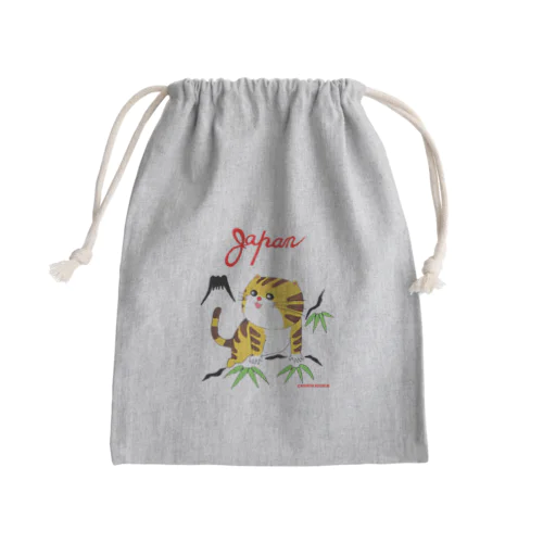 スカジャン風 どらちゃん  Mini Drawstring Bag