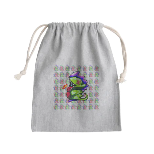 ちび恐竜 Mini Drawstring Bag