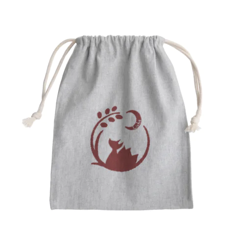 Lichtロゴ 赤銅色 Mini Drawstring Bag