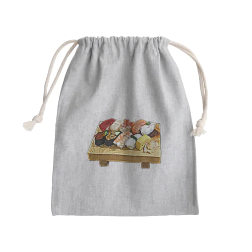 ランチのお寿司 Mini Drawstring Bag