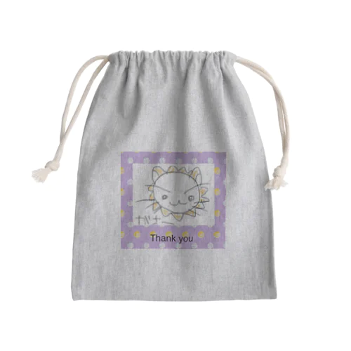 ひまわりのライオン Mini Drawstring Bag