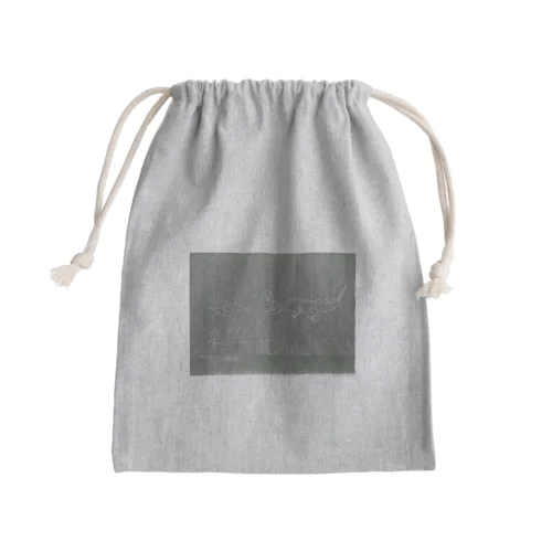 チョークアートわにくん&魚竜くん Mini Drawstring Bag