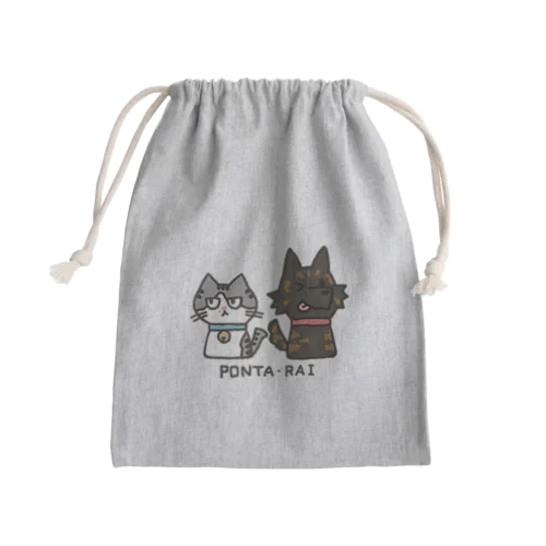 ぽんらい Mini Drawstring Bag