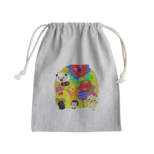 にぴょと愉快な妖怪達 Mini Drawstring Bag