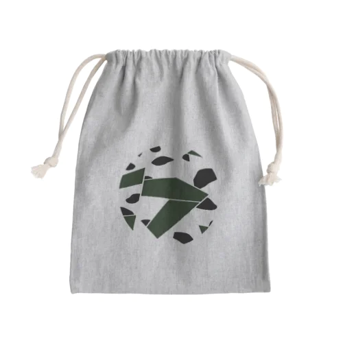 オシャン牛柄丸 Mini Drawstring Bag