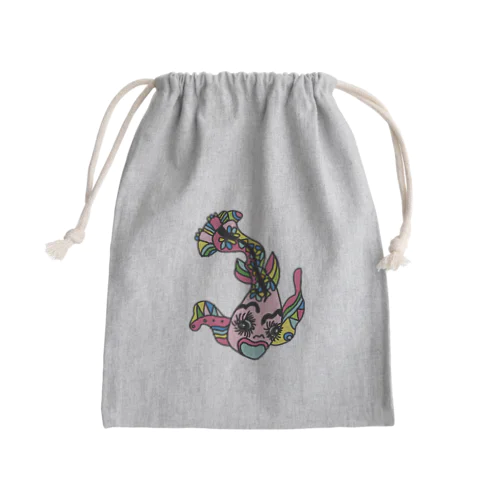 魚肉たんぱく　kun Mini Drawstring Bag