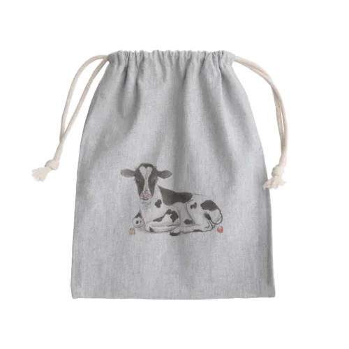 牛　とだるまさん Mini Drawstring Bag