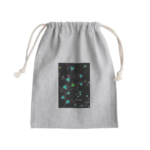 ハート💚唐草 Mini Drawstring Bag