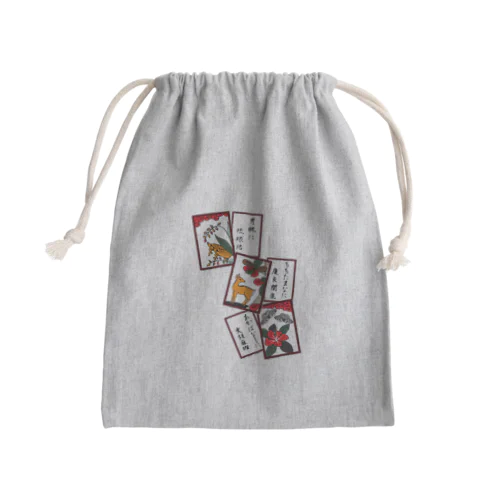  沖縄花札(猪鹿蝶) Mini Drawstring Bag