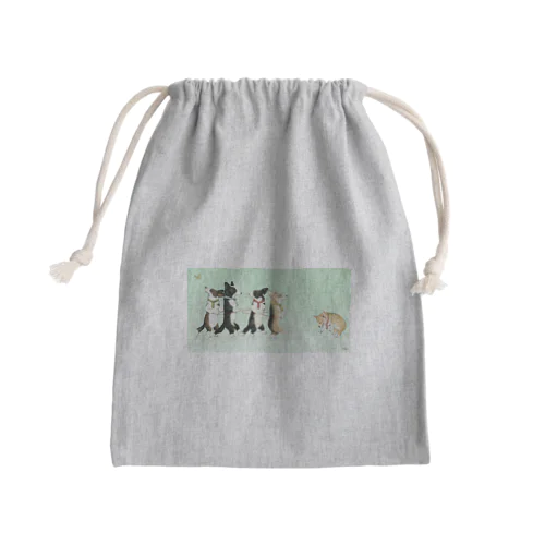 電車ごっこ Mini Drawstring Bag