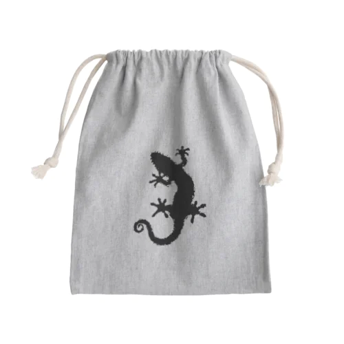 ガラス越しのヤモリ Mini Drawstring Bag