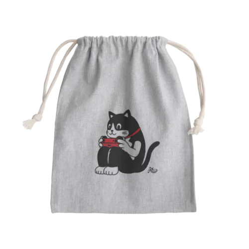 猫背ゲーマー Mini Drawstring Bag