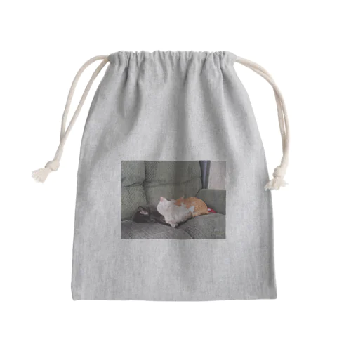 ウチの猫達 Mini Drawstring Bag