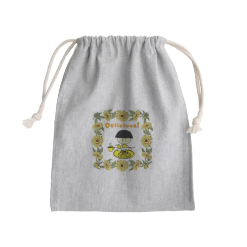 デリシャスクボちゃん小物A Mini Drawstring Bag