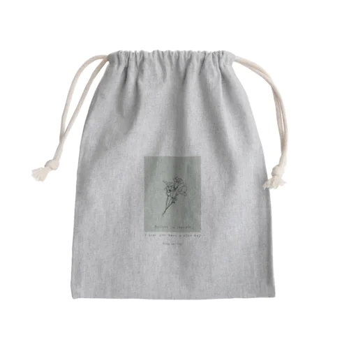 bouquet green Mini Drawstring Bag