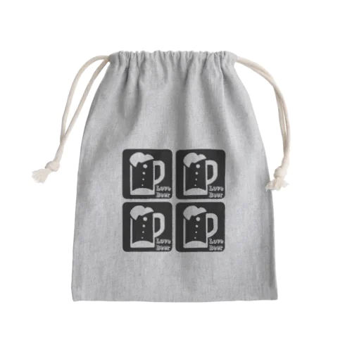 Love Beer Mini Drawstring Bag