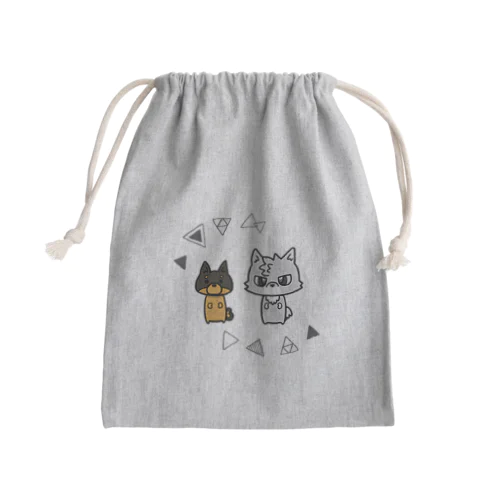 がうるふシリーズ「リトルフレンド」 Mini Drawstring Bag