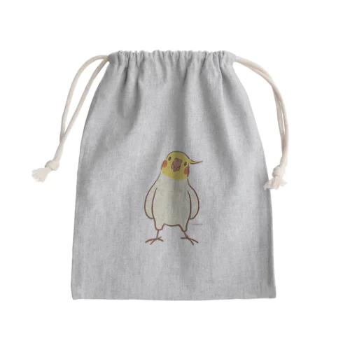 仁王立ちオカメインコ Mini Drawstring Bag