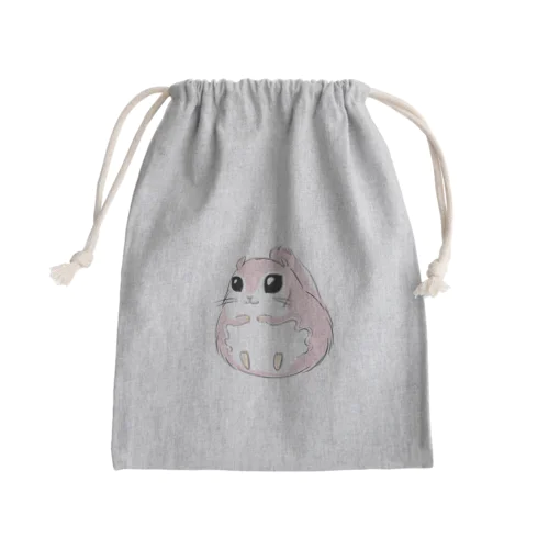 桃色モモンガももちゃん Mini Drawstring Bag