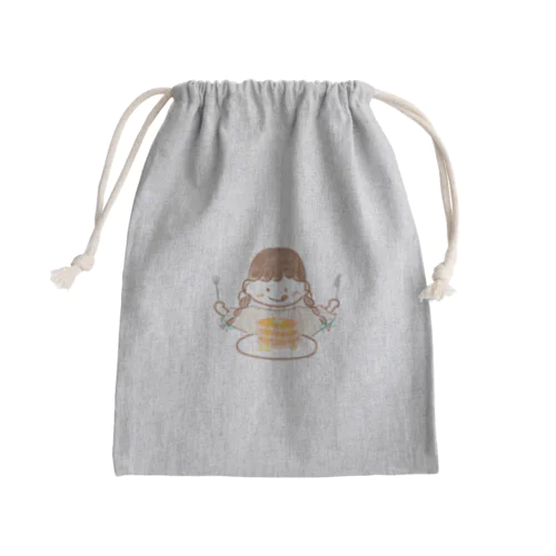 みつあみちゃんホットケーキ Mini Drawstring Bag