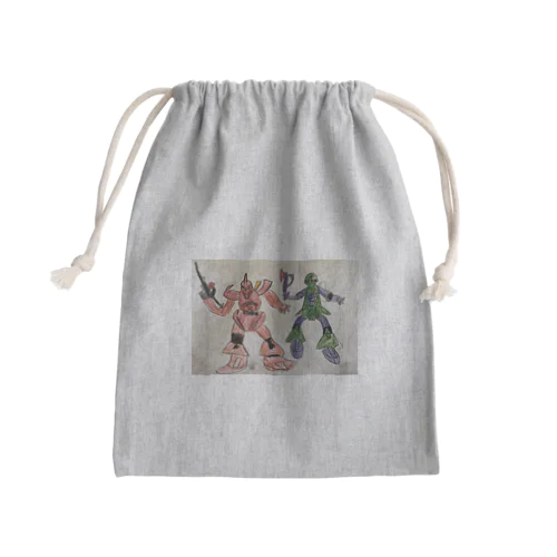 赤×緑 Mini Drawstring Bag