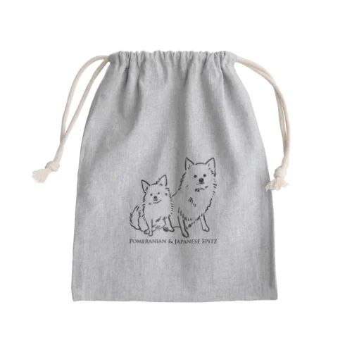 ポメラニアンと日本スピッツ Mini Drawstring Bag