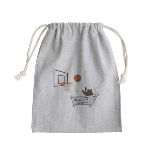 バスケベアーインザバス Mini Drawstring Bag