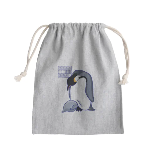 解説「おっとこれは振り穴ですね」ペンギン編 Mini Drawstring Bag