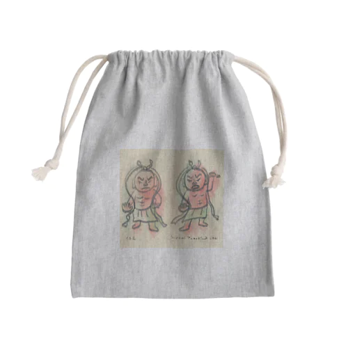 ゆる仏画「仁王」 Mini Drawstring Bag