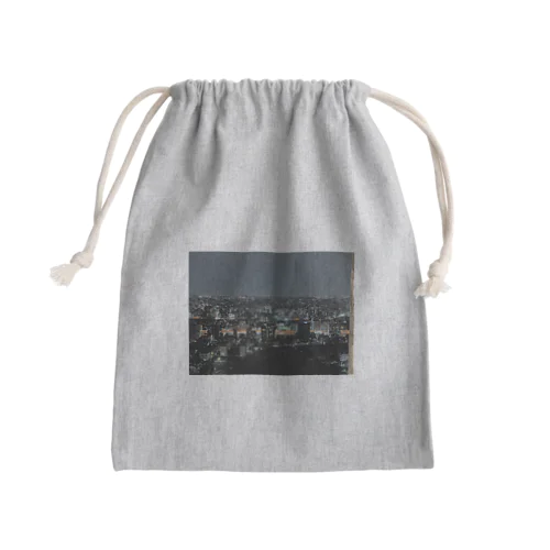 今宵の街 Mini Drawstring Bag