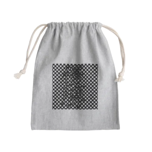 チェッカーフラッグ？？？ Mini Drawstring Bag