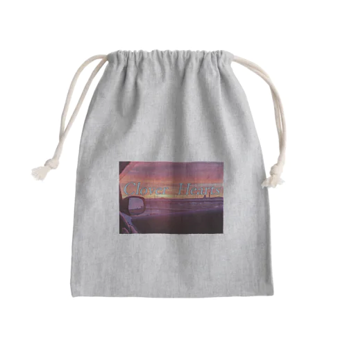 Clover Hearts夕日 Mini Drawstring Bag