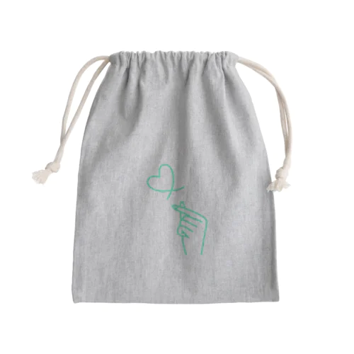 mint green lover Mini Drawstring Bag