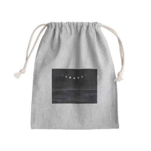 お月様と山と夜景 Mini Drawstring Bag