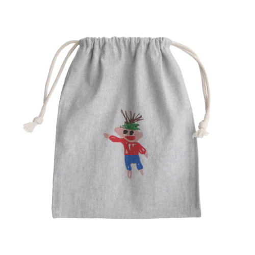 ヘアバンドを巻いた人 Mini Drawstring Bag