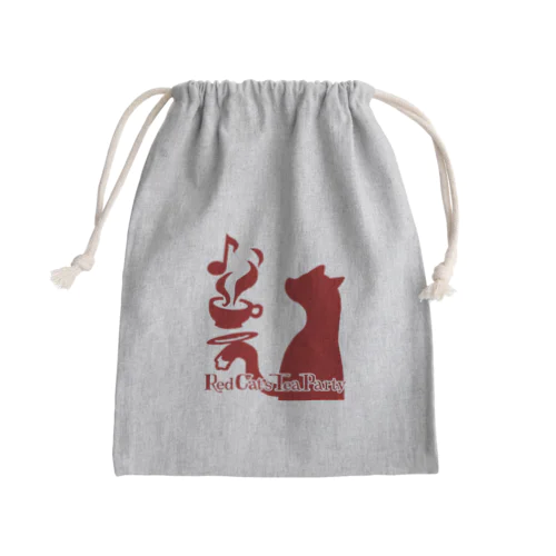 赤猫茶会ロゴ Mini Drawstring Bag
