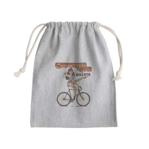 "Cotton Mile Cycles" Mini Drawstring Bag