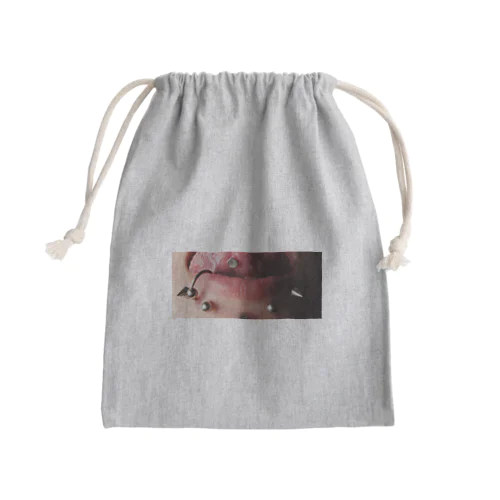 ピアス　口 Mini Drawstring Bag