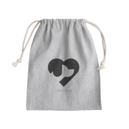 I love dogs Mini Drawstring Bag