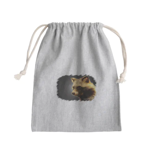 たぬきのリンク　黒 Mini Drawstring Bag