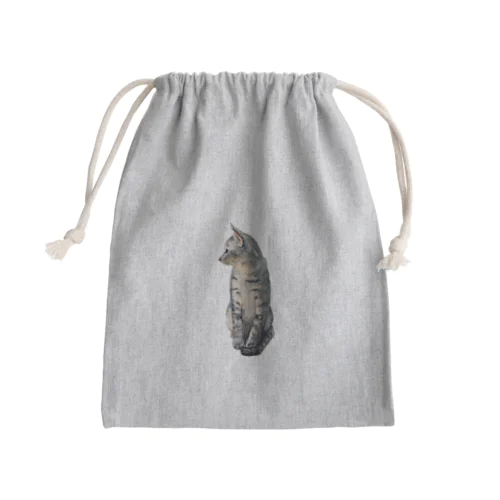 ちょこんと座る猫 Mini Drawstring Bag