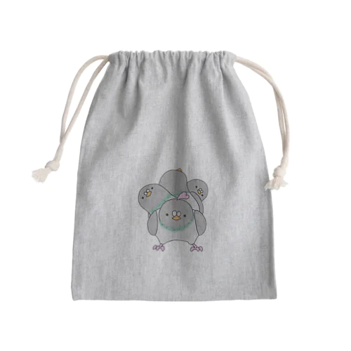 はとのぽぽーが踊る Mini Drawstring Bag