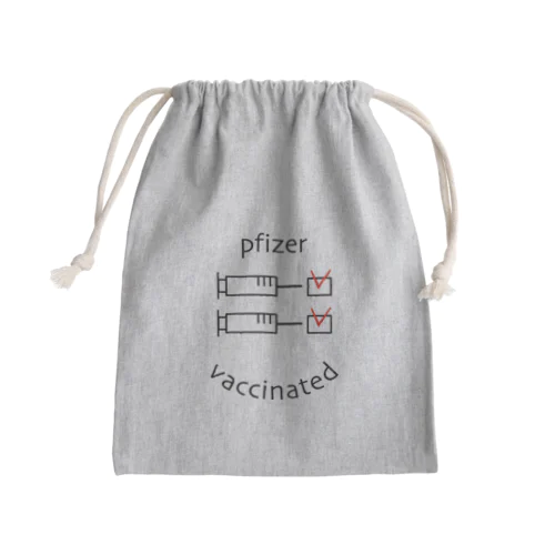 ファイザー2回済 Mini Drawstring Bag